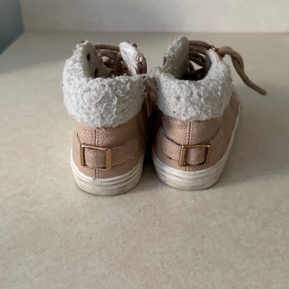 Tommy Bahama & Sperry Kids Pink Sequin Sneakers & Pink Fur High Tops Shoes 10T - Picture 6 of 11